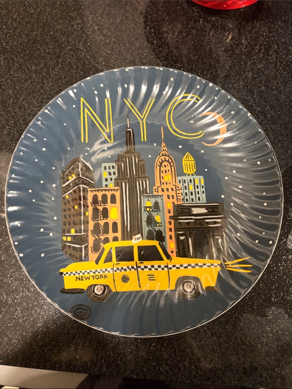 Rifle Paper Co Anthropologie NYC collectable plate